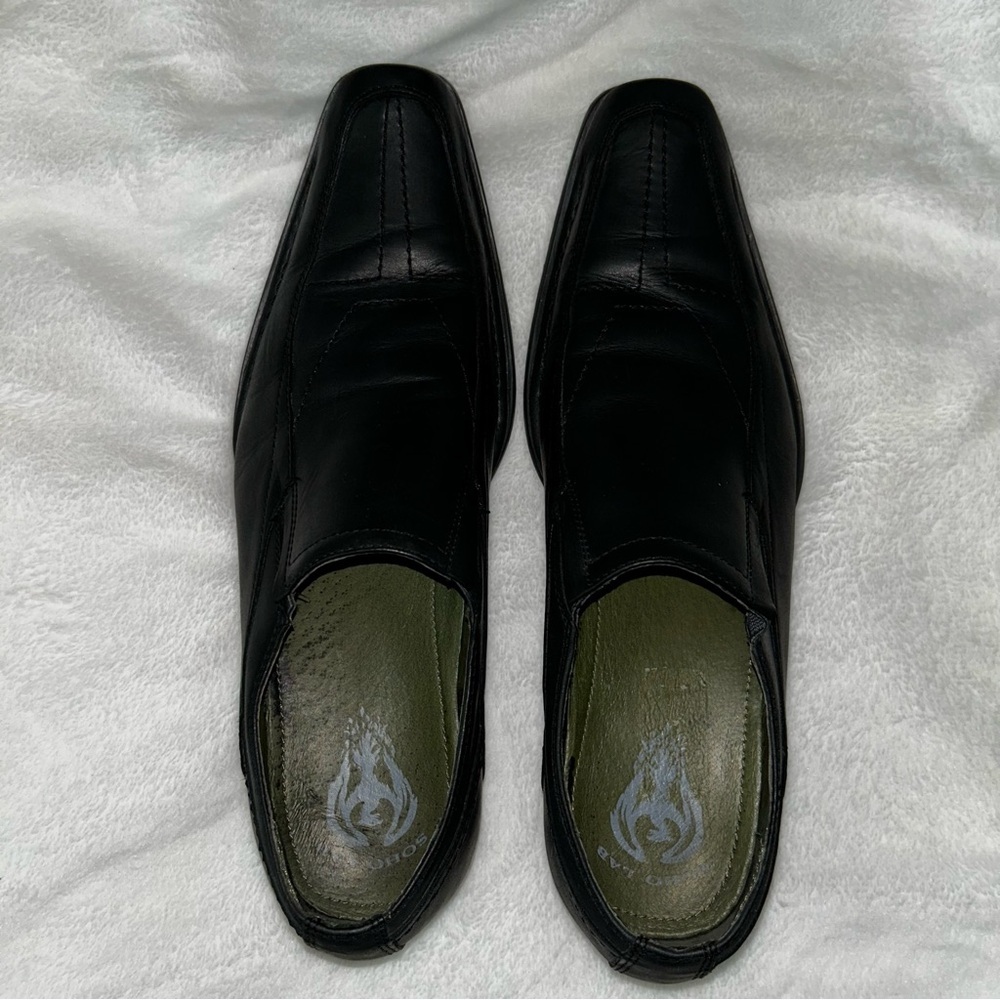 Classic Black Slip-On Leather Loafers